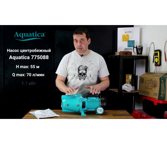 Насос відцентровий самовсмоктувальний 1.1квт hmax 55М qmax 70Л/мин Aquatica (775088) - фото 2